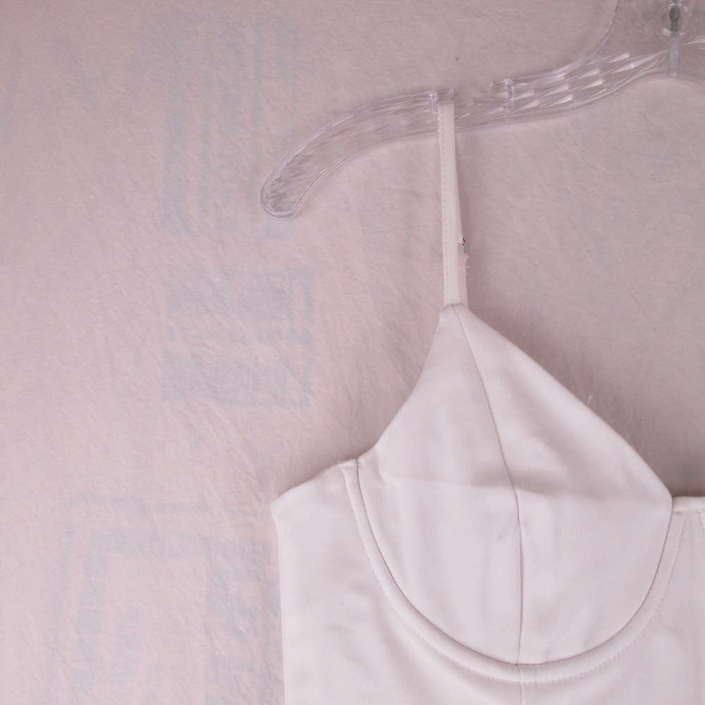 Princess Polly Novella White Bustier Mini Dress Size 10 Structured Corset A-Line - Picture 3 of 14